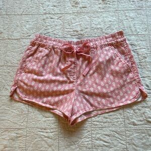 LOFT Outlet Pink Floral Drawstring Waist Shorts